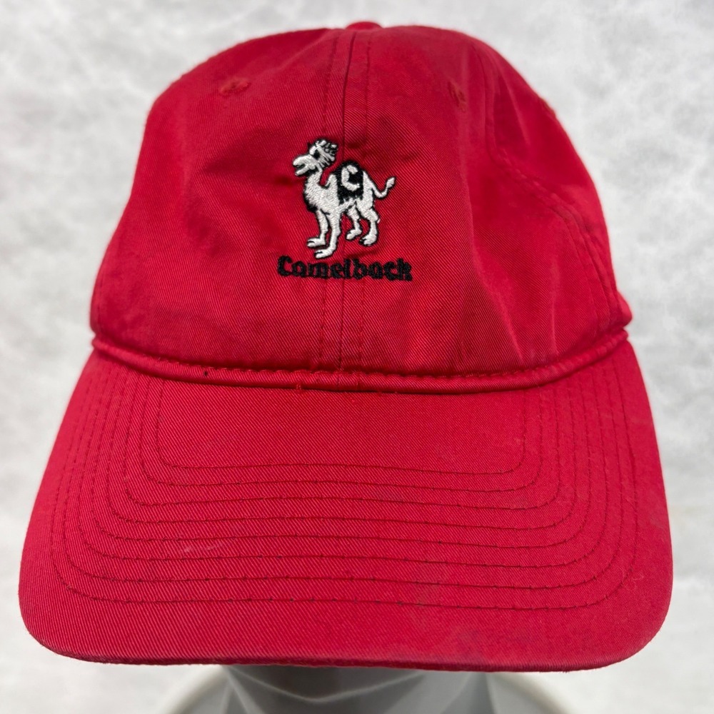 Gear For Sports Camelback Hat Red Embroidered Adjustable Dad Cap Cotton
